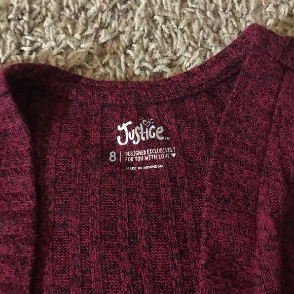 Justice open front sweater. - Picture 2 of 2